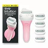 Wilkinson Sword Intuition 2in1 Soap and Shave Nourishing Damenrasierer, Integrierte vegane Seife, XL-Packung, Damenrasiergriff plus 5 Ersatzklingen