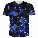Loveternal Xmas T Shirt 3D Herren Damen Lustiges Grafik Muster Weihnachten Sommer Bunte Kurzarm Tshirt Tee T-Shirts XXL