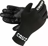 Cressi Cruz Gloves 3mm - Neopren Tauchhandschuhe Schwarz 3mm Anti Slip Palm System, M/3, Erwachsene Unisex
