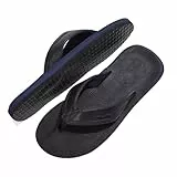 ASTERO Flip Flops Herren Fussbett Zehentrenner Blau 45