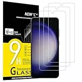 NEW'C 3 Stück für Samsung Galaxy S23 für Panzerglas, Frei von Kratzern, 9H Härte, HD Displayschutzfolie, 0.26mm Ultra-klar, Ultrabeständig