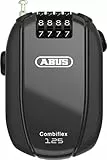 ABUS Kabelschloss Combiflex – Schloss zur Sicherung von Skiern, Helm, Kinderwagen und Gepäck – Trip 125 – 125 cm lang – 3 mm stark – mit Zahlencode – Schwarz