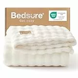 BEDSURE Bubble Decke - Kuscheldecke Flauschig, Sofadecke, Wolldecke & Fleecedecke, Weiche Warme Decken für Zimmer Deko, Wohn- & Kuscheldecken, Tagesdecke, Wollweiß, 150x200 cm