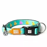 Max & Molly Gotcha! Hundehalsband Halsband Hund mit Smart ID, gepolstertes Neopren Halsband mit Design für mittelgroße Hunde, wasserdicht, bequem, verstellbar, Ducklings, M