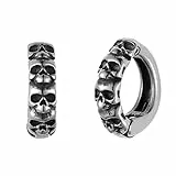 Flongo Damen Clip Klipp Ohrringe Herren Ohrstecker Creolen Ohrklemme ohne Loch Ohrclip Fakeplugs Captive Ring Ohrpiercing Helix Cartilage Knorpel Piercing