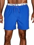JACK & JONES Badehose Herren lang Badeshorts Doppelter Bund Maui JJSWIM Kurze Hosen Schwimmhose Shorts, Größe:M, Farbe:Bluing (12281192)