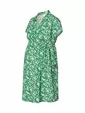 ESPRIT Maternity Damen Dress Woven Nursing Short Sleeve Allover Print Kleid, Grün glänzend-330, Small