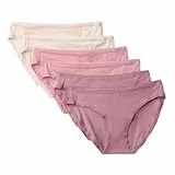 Amazon Essentials Damen Bikini-Unterhosen aus Baumwolle (in Übergröße erhältlich), 10er Pack, Staubrosé/Rosé/Blassrosa, 40