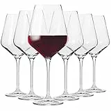 Krosno Rotweingläser Avant-Garde Kollektion, 6er Set, 550 ml