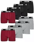 ADAM Boxershorts Herren Unterwäsche 6er / 8er / 10er /12er Pack - Premium Männer Boxer-Shorts Herren Trunks Boxer aus extraweicher Baumwolle