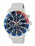 Lorus Herren Analog Quarz Uhr mit Metall Armband RM325JX9, Blau