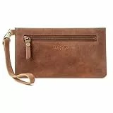 Berliner Bags Vintage Federmäppchen Lou aus Leder, Multifunktionales Etui für Stifte, Kabel & Accessoires, Stifttasche mit Reißverschluss für Damen - Braun