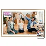 Frameo Digitaler Bilderrahmen 15,6 Zoll WLAN,1920x1080 FHD IPS Touchscreen Smart Fotorahmen Groß mit 32GB WALN Fernfreigabe von Fotos und Videos mit Kalender Wetter Musik