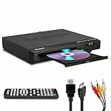 MAJORITY DVD Player | Region Free Mini DVD-Player Kompakt für TV/Fernseher | 1080p Upscaling, USB & CD Wiedergabe | Mit HDMI Kabel & Fernbedienung