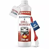 Maxxi Clean 1 x 750 ml + Pinsel I Backofen und Grillreiniger Gel Paste I extrastarker selbstarbeitender Fettlöser I entfernt Verkrustungen ohne Schrubben I Backofen Herdplatte Grill I Made in Germany