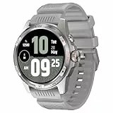 Ticwatch Atlas Smartwatch für Männer Android Wear OS Smart Watch 90 Std. Akku 110+ Trainingsmodi Heatmap Sturzerkennung Gesundheits- und Fitnesstracker 5 ATM GPS-Kompass Nur Android-kompatibel (Grau)