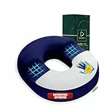 Ecosafeter Donut Sitzkissen aus Memory Foam – Ergonomisches Ringkissen für Büro, Auto & Homeoffice – Druckentlastendes Sitzpolster bei langem Sitzen – rutschfest, Waschbarer Bezug (Blau)