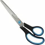 Westcott E-30293 00 Schere Easy Grip, rostfrei, gebogen, asymmetrisch, blau/schwarz, 24,7 cm / 9 Zoll