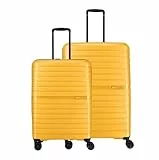 Travelite 4-Rad Koffer Set 2 teilig Größen L/M, Gepäck Serie TRIENT: Hartschalen Trolleys mit TSA Kombinationsschloss