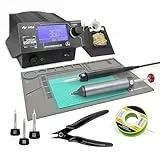 ERSA i-CON1 MK2 digitale 1-Kanal Industrie-Lötstation 50–450 °C mit 150 W i-TOOL MK2 Tip’n’Turn – antistatischer Spitzenwechsel – Profi-Set mit 6-teiligem Zubehör