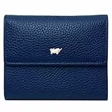 BRAUN BÜFFEL - ASTI Geldbörse aus feingenarbtem Leder gefertigt und mit goldenen Metallakzenten - 8 Kartenfächer 7 Steckfächer 2 Scheinfächer - Edles Blau