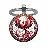 Schlüsselanhänger, Taschenschmuck Cabochon Phönix Mythischer Vogel