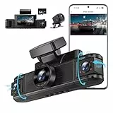 Adelagnes 4 Kanal Dashcam Auto Vorne Hinten 4K+1080P mit WiFi,Dash Cam Auto Kamera 3' IPS Bildschirm,Kostenlose 64 GB Karte,Nachtsicht,G Sensor,Loop-Aufnahme,APP Steuerung,170°Weitwinkel WDR