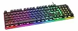 DELTACO Gaming DK220 Membrane Gaming Tastatur - RGB Hintergrundbeleuchtung - Anti-Ghosting - UK Layout