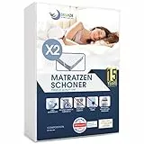 Dreamzie Matratzenschoner 180x200 Wasserdicht (2er-Set) Oeko-TEX Zertifiziert - Atmungsaktive Matratzenauflage