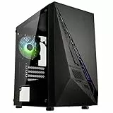 Kolink Inspire K2 Plus PC-Gehäuse, ARGB-Beleuchtung, ARGB 120mm Lüfter, GPU bis zu 300mm, Stahl, Micro-ATX, Schwarz