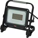 Brennenstuhl LED Baustrahler JARO 7060 M (50W, 5800lm, 6500K, IP65, 5m Kabel, dimmbar, LED Arbeitsstrahler mit Schnellspannverschluss)