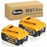 2X Waitley Ersatzakku für Dewalt akku 18V DCB184 DCB200 DCB182 DCB180 DCB181 DCB182 DCB201 18V XR Elektrowerkzeuge Batterie mit LED-Anzeige