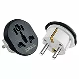 2 Stück Stecker Adapter Steckdose, UK to EU Adapter, Adapter China Deutschland Stecker, Universal Adapter, Adapter USA Deutschland Stecker, Adapter Stecker für Deutschland, USA, UK, Schweiz, China,usw