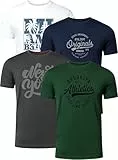 FULL TIME SPORTS Herren T-Shirt 4er Set Pack PRINT-001-PACK-1-M