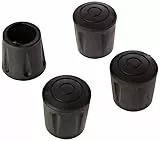 cyclingcolors 4X Möbelfüße Gummi Möbelgleiter Rund Stuhlkappen fusskappen Kappen schutzkappen für stuhlbeine schwarz Rohrkappen Endkappen Rundrohr (22 mm)