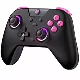 EasySMX X05 Controller für PC/Switch/Steam/Handy Mit 7 Farben RGB-Licht, Wireless Mit Hall Joysticks & Triggers, Bluetooth - Schwarz