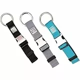 RUNRAYAY 3 Stück Add a Bag Gepäckgurte Jackengreifer, strapazierfähige verstellbare Taschenhakengurte Bungees Reisezubehör, tragen Sie Ihre zusätzlichen Taschen freihändig