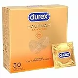 Durex Hautnah Latexfrei Kondome - Latexfreie Kondome aus Real-Feel-Material & mit anatomischer Easy-On-Form - Ohne Latex - 30er Pack 1 x 30 Stück