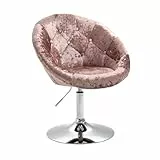 SVITA Havanna Cocktail-Sessel Lounge Clubsessel Drehsessel Samt-Optik glänzend Retro Barhocker Samt Champagner
