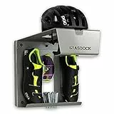 Stasdock Fahrrad Wandhalterung - Rennrad Halterung Wand Träger (Deep Silver) Fahrradträger für Zuhause - Fahrradwandhalter auch für Helm Patronen und Schuhen