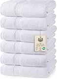 Utopia Towels - Premium Handtücher - 100% gekämmte, ringgesponnene Baumwolle, ultraweich und sehr saugfähig, Dicke Handtücher 41 x 71 CM's, hochwertige Handtücher (6er-Pack, (Weiß)