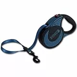 Kong ausrollbare Hundeleine Ultimate I Blau I Lange Leine für große & Starke Hunde I Hochwertige Rollleine mit Break & Lock System I Reflektierender Gurt I Länge 5 m I Größe XL bis 70 kg