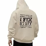 Orbgons Kapuzenpullover Herren Hoodie Männer Sweatshirt mit Backprint Streetwear Sweatjacke Langarm Kapuzenpulli Frühling Winter Basic Kapuzenpullover Langarm Sweatshirts Classic Männer Pullover