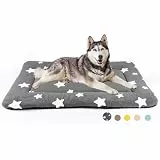 Mora Pets Hundebox-Unterlage, Hundebett-Matte für XL-Hunde, waschbar, dünn, für 121,9 cm Käfig, ultraweiche, flache Welpenmatratze, Katzenkissen für gemütliches Schlafen, rutschfest, grau, 122 x 74 cm