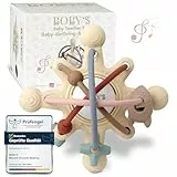 BOBY´S Sensorischer Beißring Navajo White - Motorikspielzeug aus BPA-freiem Silikon - Zahnhilfe und Rassel in Einem - Multifunktionales Baby-Spielzeug Leicht zu Reinigen