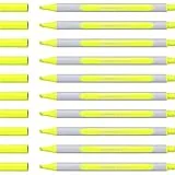 Schneider Shine-Up Textmarker (Strichstärke 1 + 4 mm, aus biobasiertem Kunststoff, ausgezeichnet mit Der blaue Engel), 10 Stück gelb