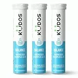Kudos Balance - Magnesium Mit B-Vitamin-Komplex Und D3 – Apfelgeschmack - 3 x 20 = 60 Brausetabletten, Made in Germany