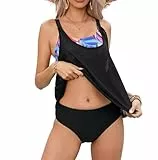 KOJOOIN Tankini Damen Bauchweg Zweiteiler Bademode Set Elegant Sommer Badeanzug