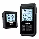 Grillthermometer kabellos Fleischthermometer, TM40 Bratenthermometer mit 4 Temperaturfühlern, FNST Bildschirm 490FT Fernbereich Grill thermometer digital für BBQ Grill Smoker Steak（Mit EPP Kasten）