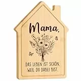 Juratar Geschenke für Mama, Hausform Schneidebrett mit Saftrille, Persönliches Geburtstagsgeschenk für Mama von Tochter Sohn Geschenkidee zum Weihnachten, Geburtstag oder Muttertag